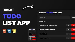 📝 Build Your Own Todo List App Tutorial | HTML, CSS, JavaScript
