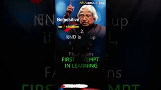 BE POSITIVE ON 3 SITUATION II Dr. APJ Abdul Kalam sir Quotes II whatsapp status #shorts