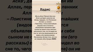 или (его рассказы) о том, что он видел во сне то, чего (на самом деле) он не видел... #хадис