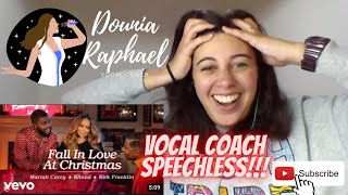 VOCAL COACH REACTION Mariah Carey Khalid Kirk Franklin - Fall in Love at Christmas (Official Video)