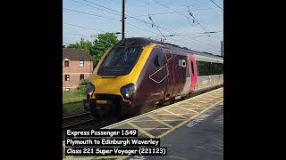 Super Voyager At Full Speed Through Northallerton (221123) #class221 #crosscountrytrains #train