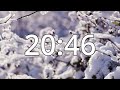 37 minutes winter timer countdown with music and alarm simple beep