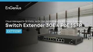 EXT1109P: Cloud Managed 8-Port Gigabit PoE+ Switch Extender w/ up to 60W Budget