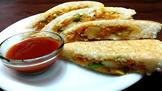 सूजी - आलू का बहुत ही कम तेल का झटपट नाश्ता | Sooji Nashta recipe | Sooji sandwich