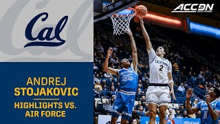 Cal's Andrej Stojakovic Scores 21 On Air Force