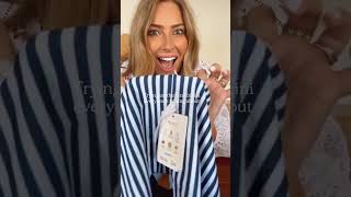 Nicole @mumma to glamma Viral Bikini Try On | Navy Timeless Stripe