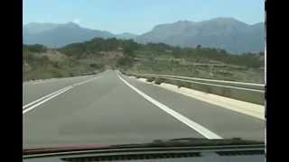 New road way E961 just before Sellasia that takes you into Sparti Laconia Greece