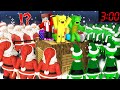 JJ and Mikey and Banana Kid SURROUNDED by GRINCH and SANTA in Minecraft Maizen Security House