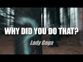 Lady Gaga - Why Did You Do That? (Lyrics)