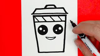 HOW TO DRAW A CUTE TRASH, THINGS TO DRAW