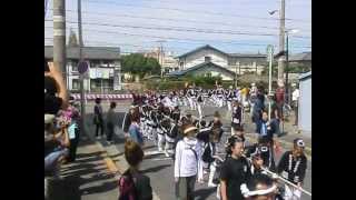 信太幸地区だんじり祭り　連合曳き　第一団地前　宮本町　2012.10.08