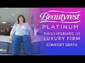 Simmons Beautyrest Platinum Phillipsburg III Luxury Firm Mattress Comfort Depth 2