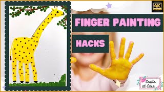 How to make Hand Painting for Beginners | Easy Finger Painting  | Giraffe Painting | Crafts At Ease