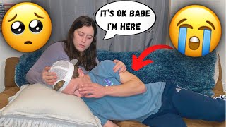 CRYING Then FALLING ASLEEP IN MY GIRLFRIEND'S ARMS! *CUTEST REACTION*