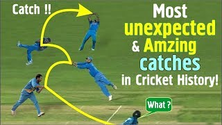 Top 10 Unexpected & Amazing catches in cricket history | Cricket's Best Acrobatic Catches | T20