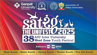 🔴LIVE || SATRANG 38TH AIU West Zone Unifest 2025 || Closing Ceremony || GANPAT UNIVERSITY