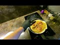 Turkey Ham Cheesy Omelette  POV Home Cooking