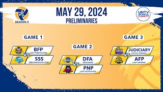 LIVE FULL GAMES: UNTV Volleyball League Season 2 Prelims at Paco Arena, Manila | May 29, 2024