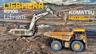 LIEBHERR R9100 & KOMATSU HD785-7