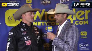 Dakota Eldridge in Round 1 at the 2019 Wrangler NFR