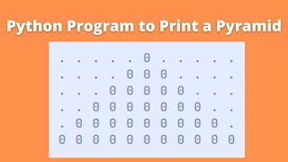 Pyramid Pattern | Python Program to Print a Pyramid of N rows | CCBP Assignment 15 Question Answer