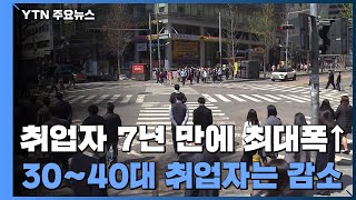 지난해 취업자 7년 만에 최대폭 증가...30~40대는 감소 / YTN