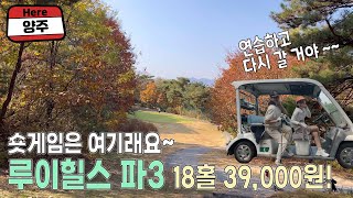 숏게임은 요기래요~ 루이힐스 파3 18홀에 39,000원! ⛳️ #골프장