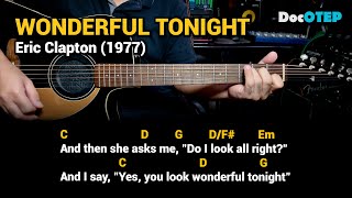 Wonderful Tonight - Eric Clapton (Easy Guitar Chords Tutorial with Lyrics)