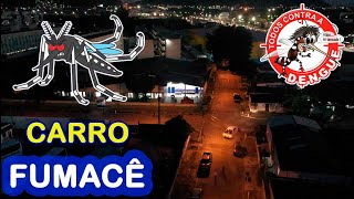 DRONE filma CARRO do FUMACÊ no combate ao mosquito da DENGUE, GUARUJ´/SP