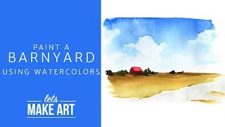 Paint a Barnyard Landscape in Watercolor
