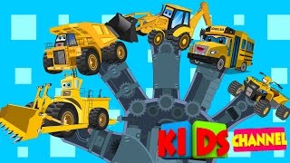 Vehicle finger family| Yellow transport for kids | animated nursery rhymes for children