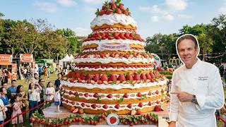 Inside America’s Largest Strawberry Shortcake: Thomas Keller’s Giant Cake Process (Full Process)