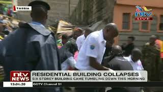 Recovery operations at Embakasi East after a residential building collapses