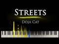 DOJA CAT | STREETS ► SOLO Piano Cover 🎹 Tutorial Visualizer 🎹