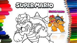 Super Mario Bowser Coloring Pages, Nintendo, King Koopa painting