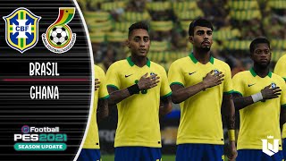 Brasil vs Ghana - Amistoso Internacional  | Gameplay Pes 2021