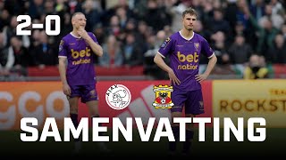 😥 Onderuit bij koploper | Samenvatting Ajax - Go Ahead Eagles