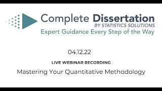 Mastering Your Quantitative Methodology