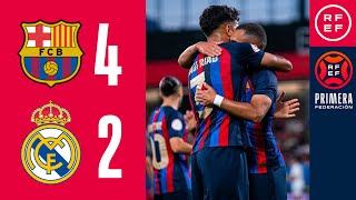 RESUMEN | FC Barcelona Atlètic 4-2 Real Madrid-Castilla | Playoffs | 1ª Eliminatoria | Ida
