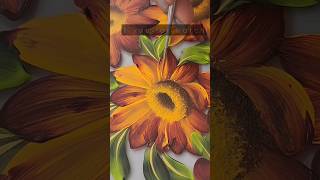 🟡 INCREDIBLE Glass Painting Technique ✨️ Flower Painting #shorts