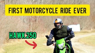 A BEGINNER with NO experience RIDES the AMAZON Hawk 250 Enduro!