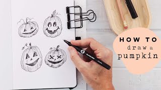 How To Draw a Pumpkin | Spooky Jack-o’-Lantern Tutorial