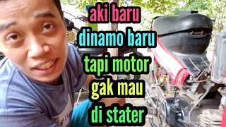 Motor di dobel stater susah hidup, kalau di engkol langsung nyala, padahal aki normal