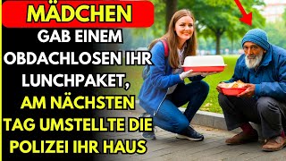 DAS MÄDCHEN GAB EINEM OBDACHLOSEN IHR LUNCHPAKET, AM NÄCHSTEN TAG UMSTELLTE DIE POLIZEI IHR HAUS