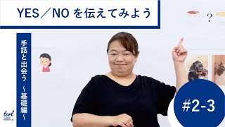 ＃２－３．YES／NOを伝えてみよう（映像プログラム｜手話と出会う 〜アートプロジェクトの担い手のための手話講座〜 基礎編）