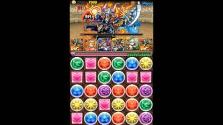 パズドラ「アテナ降臨！超地獄級」炎隼神・ホルス16倍PTノーコン攻略