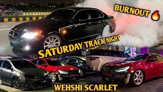 Wehshi SCARLET Meets GHOST Grande😍| BMW burnout 🔥| Ft. Saturday Track