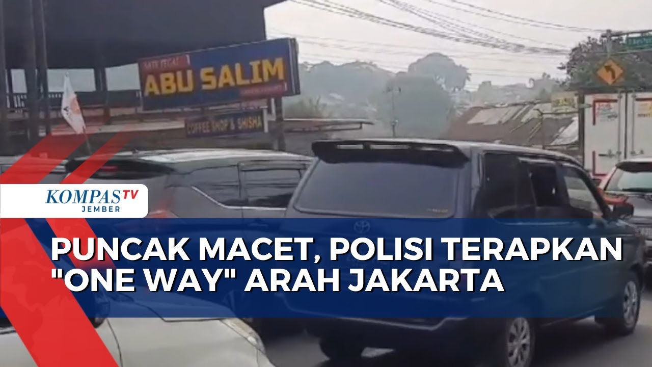 Puncak Macet, Polisi Terapkan "One Way" Arah Jakarta - YouTube