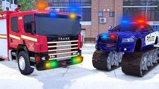 Fire Truck Frank in Situation - Wheel City Heroes (WCH) - Sergeant Lucas the Police Car New Cartoon