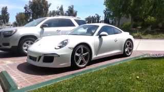 Porsche 991 Carrera S with SportDesign Package in White w/ SportTechno Wheels